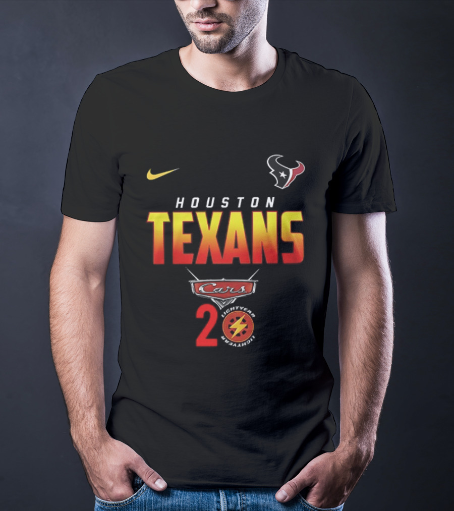 Houston Texans Cars 20 Nike Anniversary Lightning Bolt T-Shirt