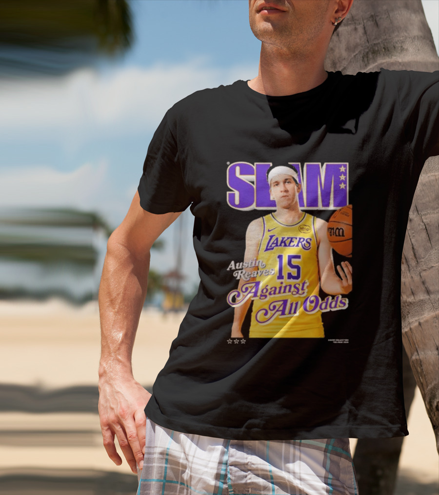 SLAM Cover Austin Reaves Against All Odds Los Angeles Lakers NBA T-Shirt