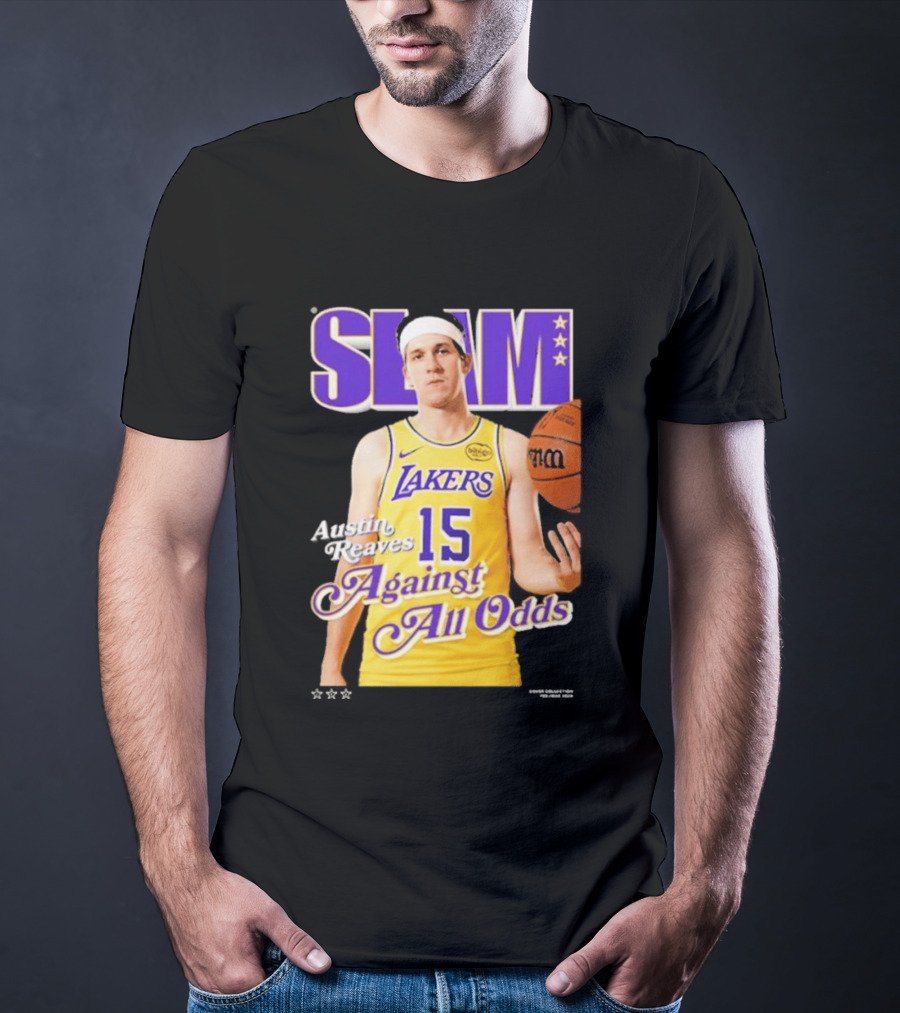 SLAM Cover Austin Reaves Against All Odds Los Angeles Lakers NBA T-Shirt