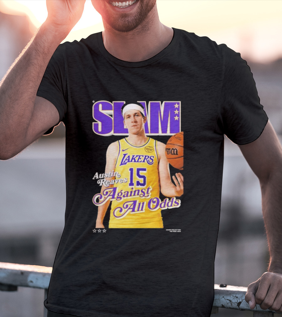 SLAM Cover Austin Reaves Against All Odds Los Angeles Lakers NBA T-Shirt