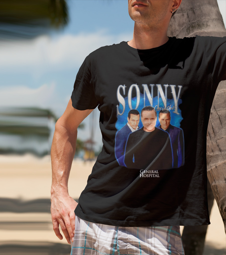 Sonny Corinthos General Hospital Soap Opera Character Trio Blue T-Shirt