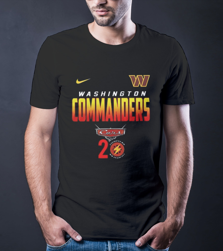 Washington Commanders Nike Cars 20th Anniversary T-Shirt