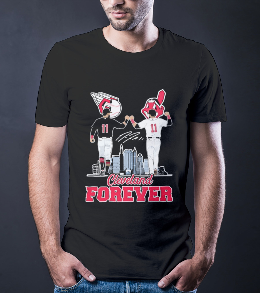 Cleveland Forever Baseball Guardians Indians Heritage Skyline Legends T-Shirt