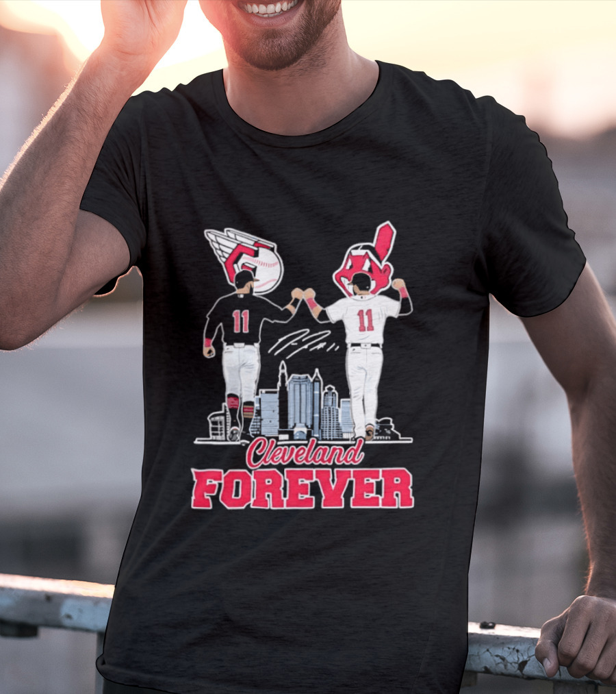 Cleveland Forever Baseball Guardians Indians Heritage Skyline Legends T-Shirt