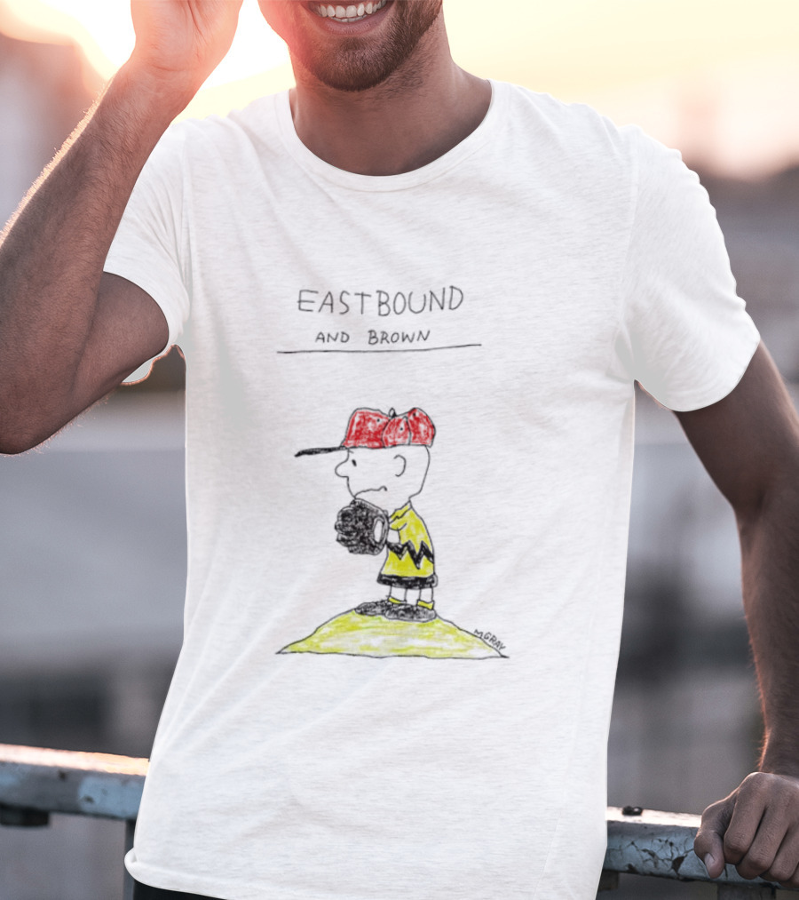Eastbound And Brown Charlie Comic Baseball Pitcher T-Shirt