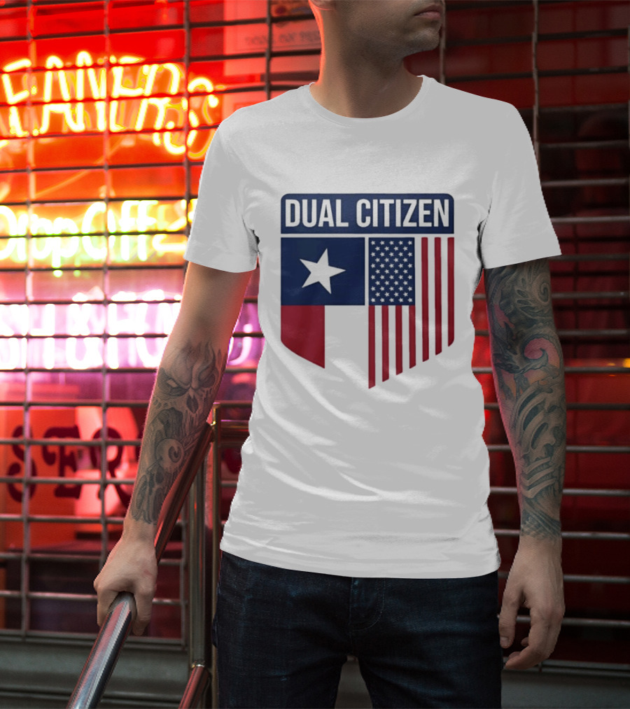 Texas Dual Citizen State Flag Star And Stripes T-Shirt