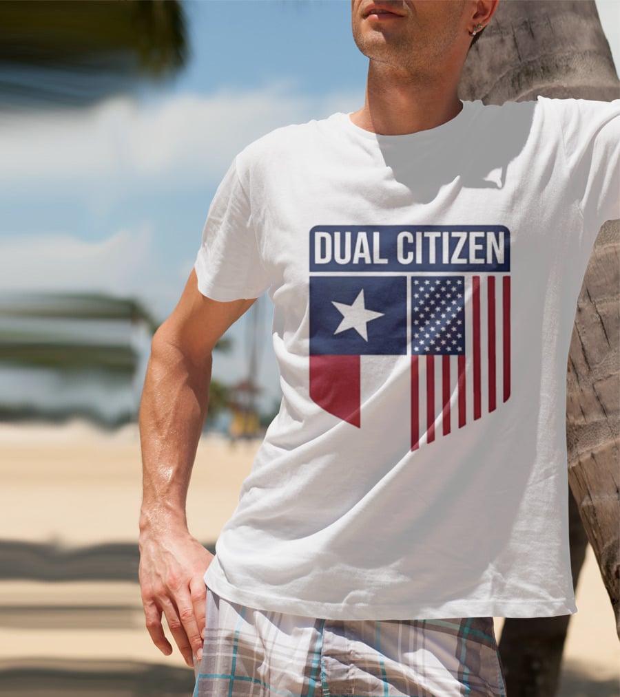 Texas Dual Citizen State Flag Star And Stripes T-Shirt