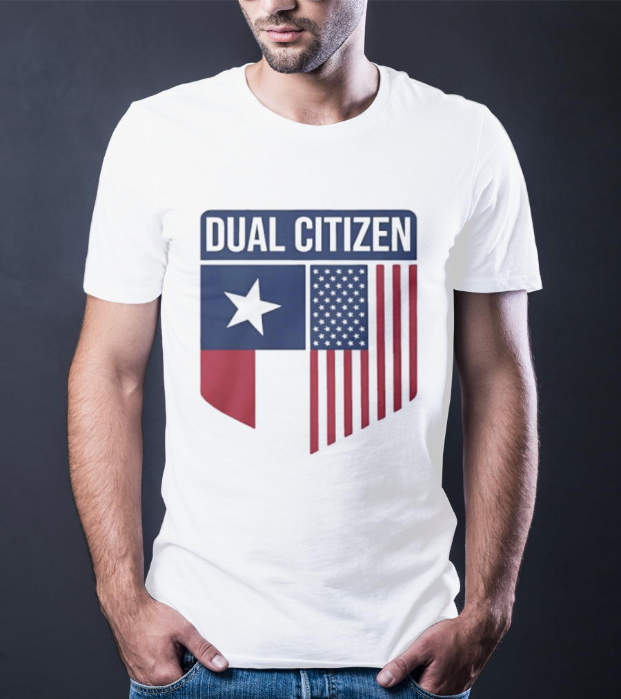 Texas Dual Citizen State Flag Star And Stripes T-Shirt