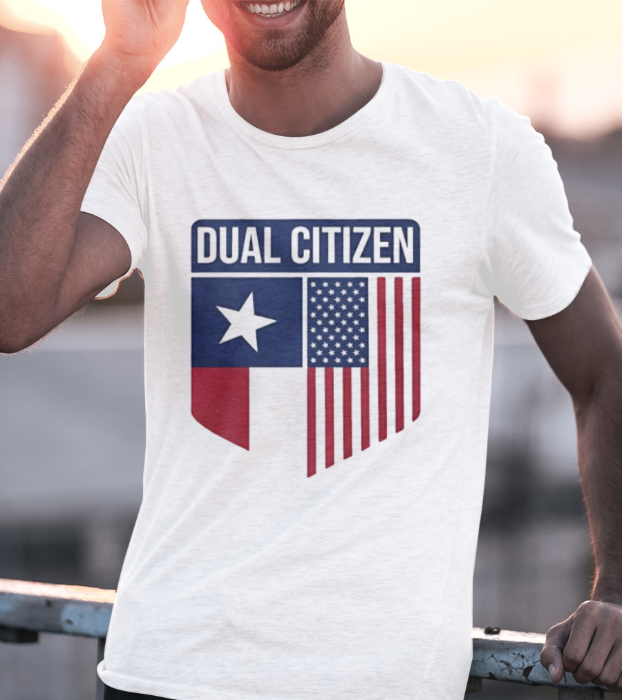 Texas Dual Citizen State Flag Star And Stripes T-Shirt