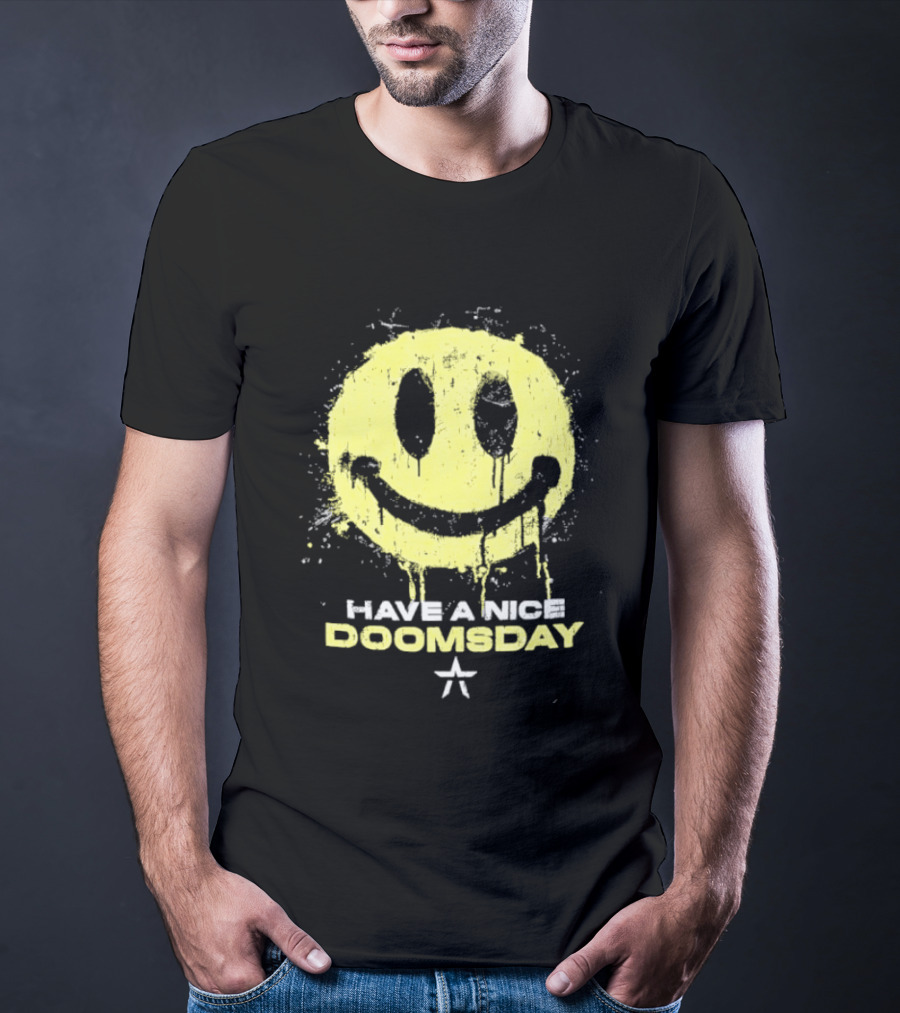 Starset Have A Nice Doomsday Smiley Face Distressed Splatter T-Shirt