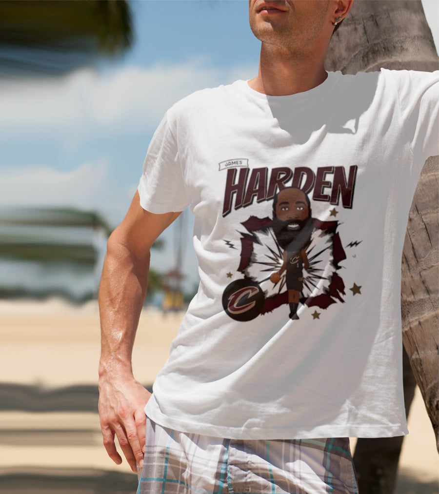 Cleveland Cavaliers James Harden Cartoon Bobblehead T-Shirt
