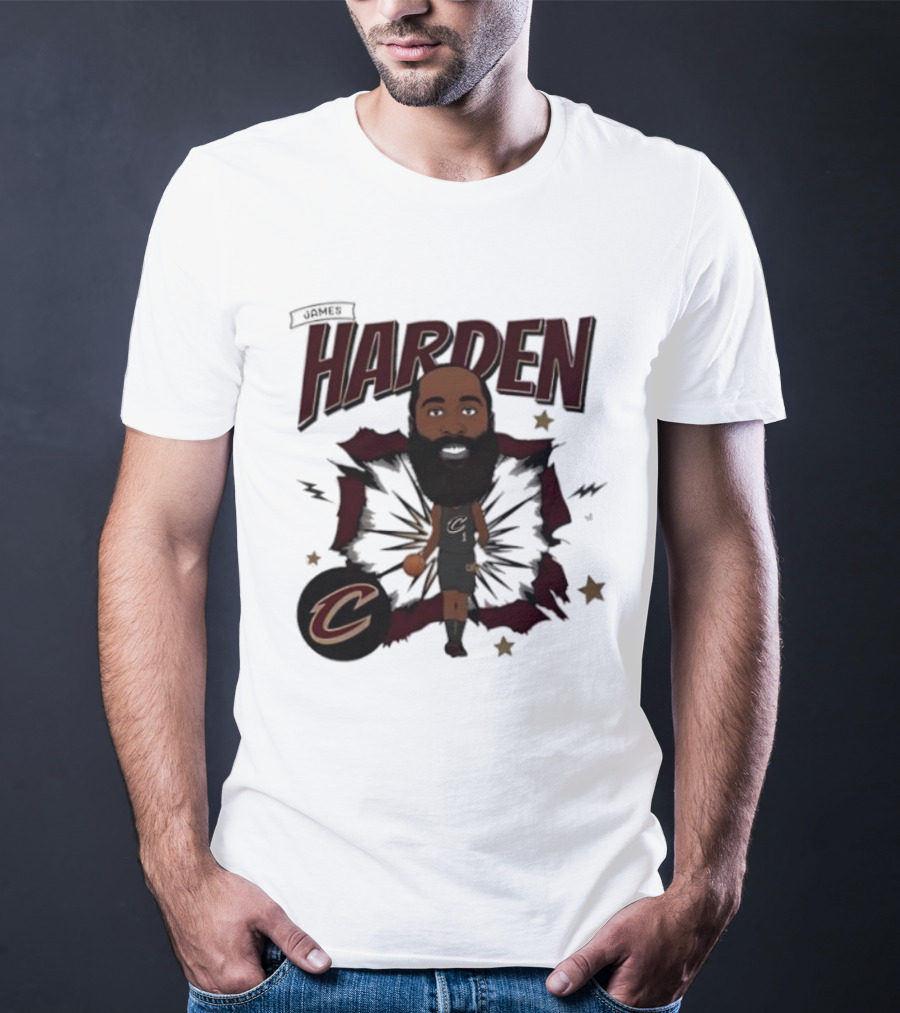 Cleveland Cavaliers James Harden Cartoon Bobblehead T-Shirt