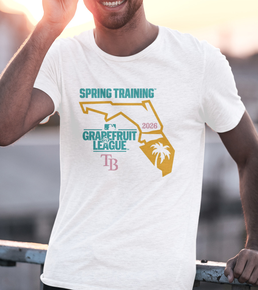 Tampa Bay Rays 2026 Spring Training Grapefruit League Florida Map Palm Tree T-Shirt