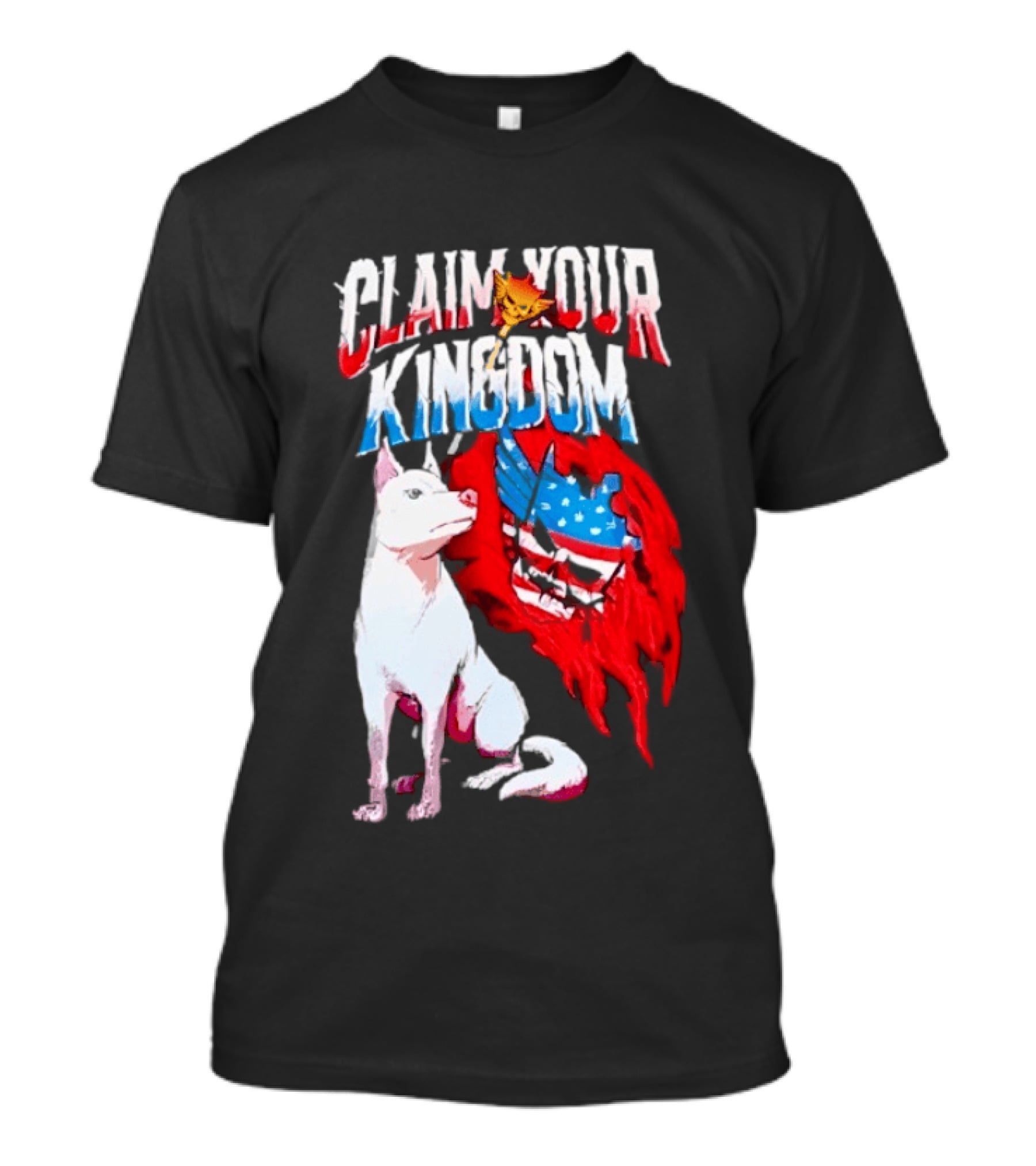 Cody Rhodes Pharaoh Dog Claim Your Kingdom WWE American Flag T-Shirt