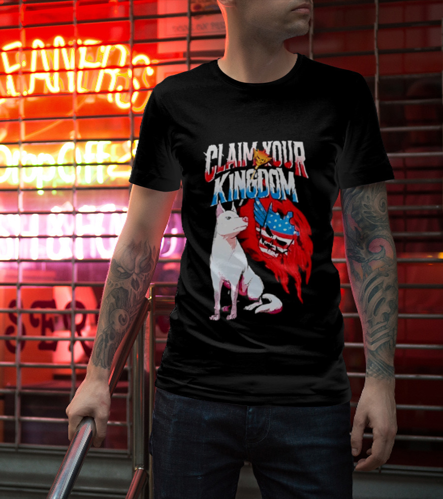 Cody Rhodes Pharaoh Dog Claim Your Kingdom WWE American Flag T-Shirt