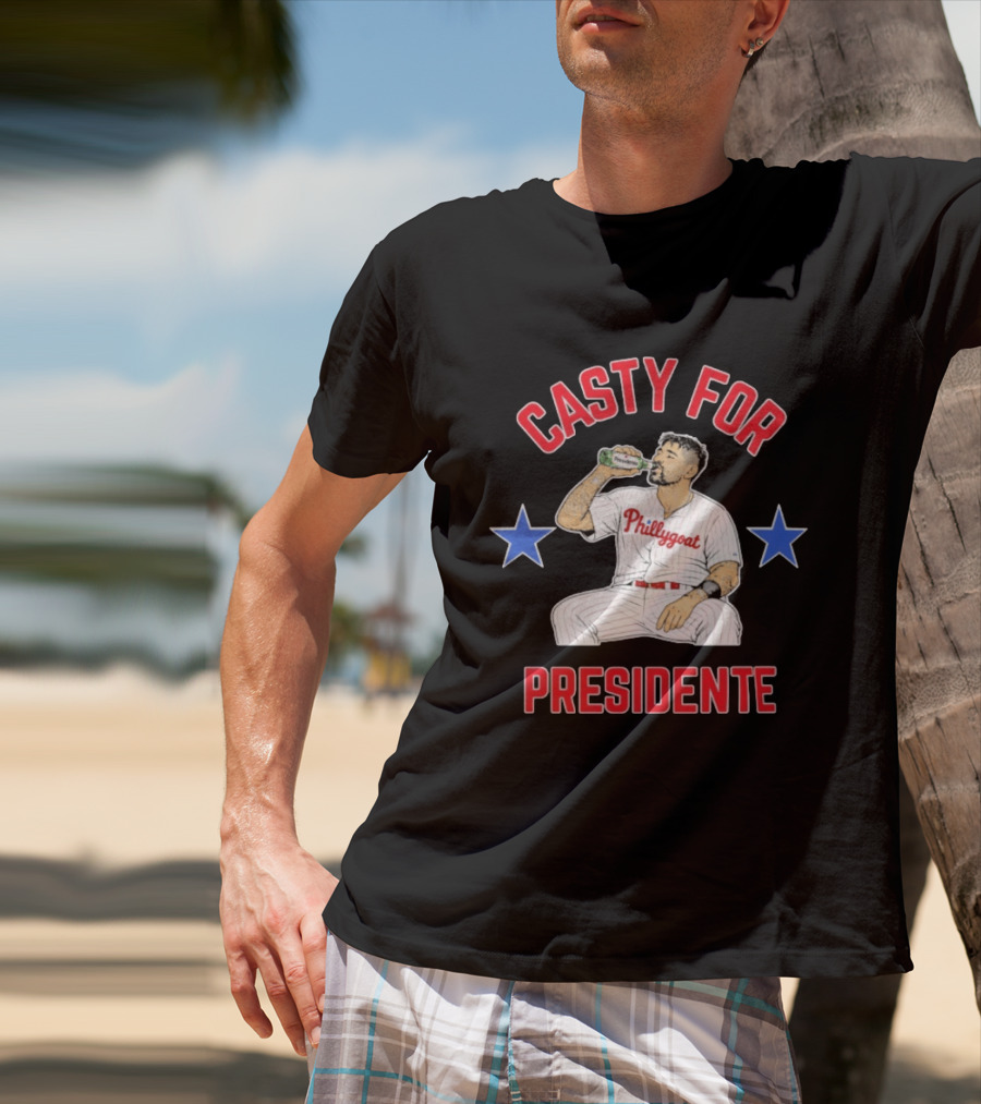 Nick Castellanos Phillygoat Casty For Presidente Philadelphia Phillies Fans T-Shirt