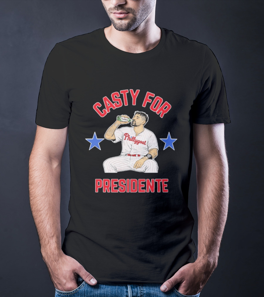 Nick Castellanos Phillygoat Casty For Presidente Philadelphia Phillies Fans T-Shirt