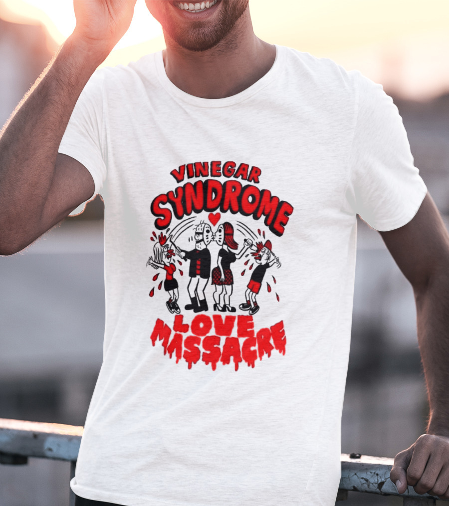 Vinegar Syndrome Love Massacre Retro Horror Comic T-Shirt