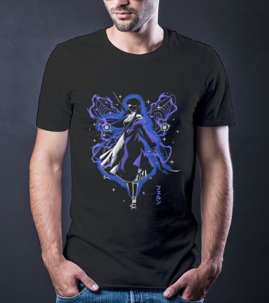 Frieren Beyond Journey's End Ethereal Blue Aura T-Shirt