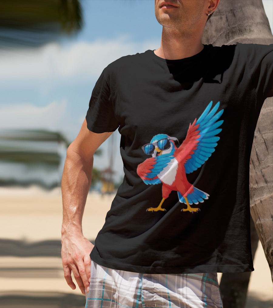 Sea Hawk Bird Dabbing With Sunglasses T-Shirt