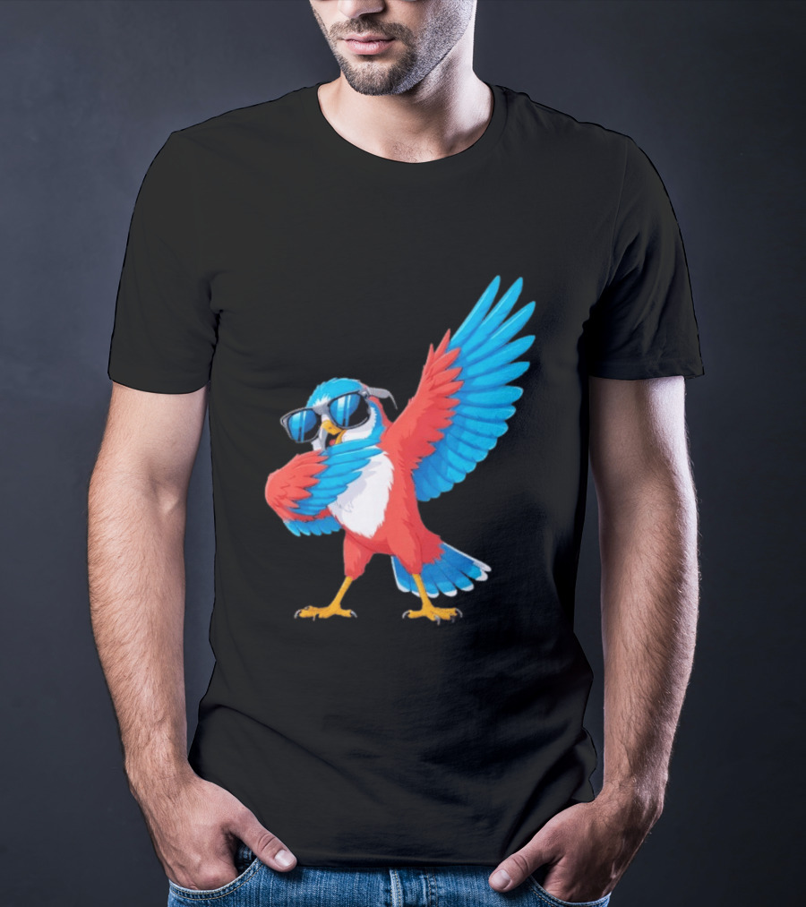 Sea Hawk Bird Dabbing With Sunglasses T-Shirt