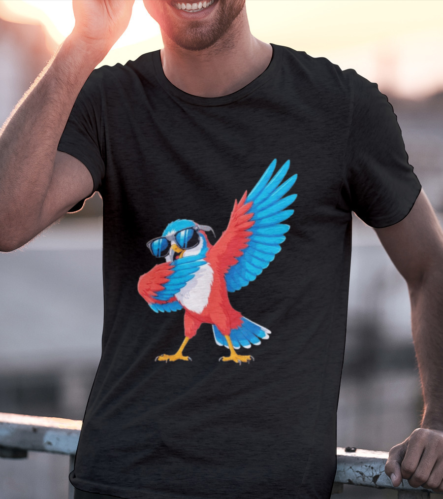 Sea Hawk Bird Dabbing With Sunglasses T-Shirt