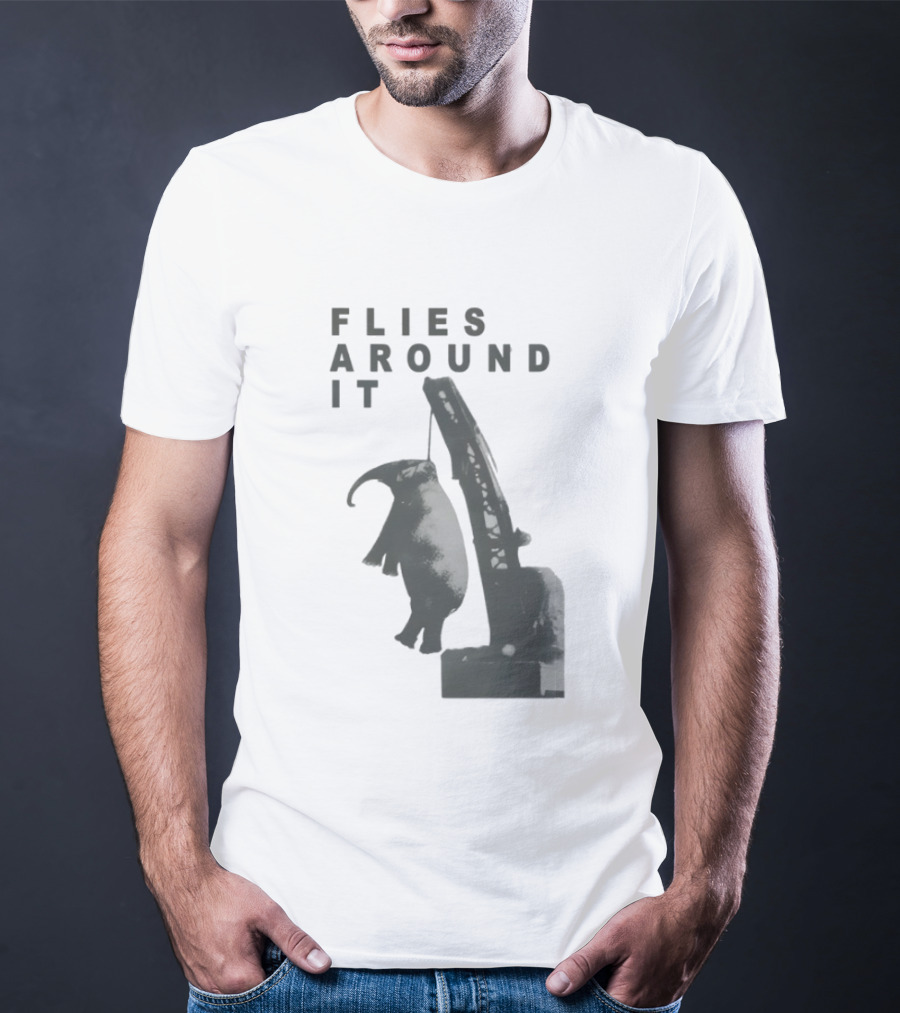 Elephant Flies Around It Crane T-Shirt