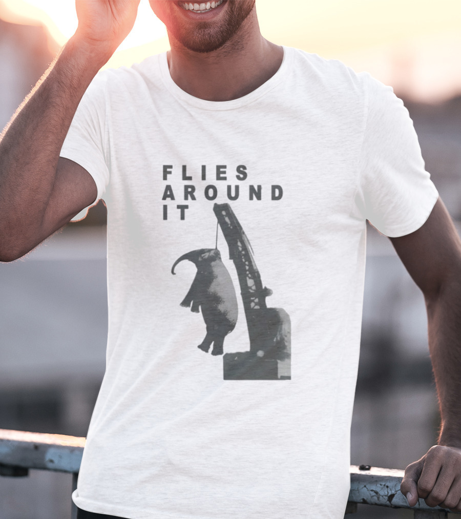 Elephant Flies Around It Crane T-Shirt