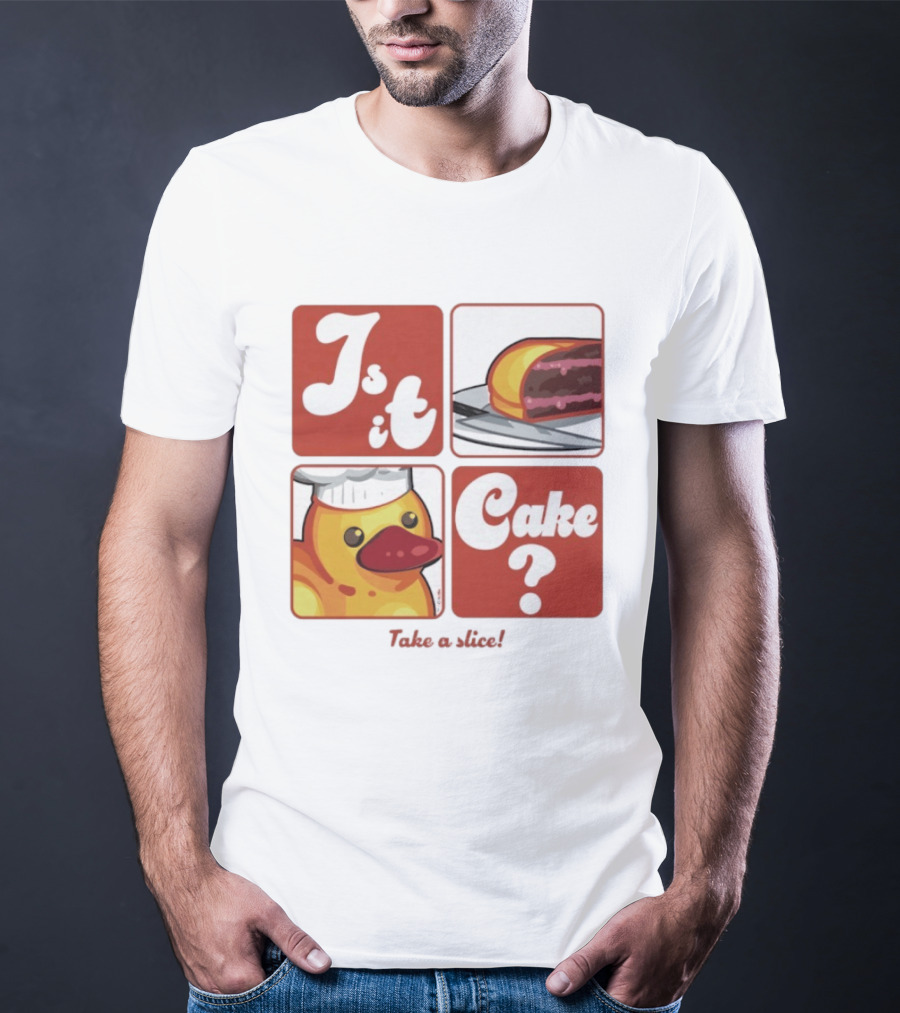 Is It Cake Rubber Ducky Chef Puzzle Blocks T-Shirt
