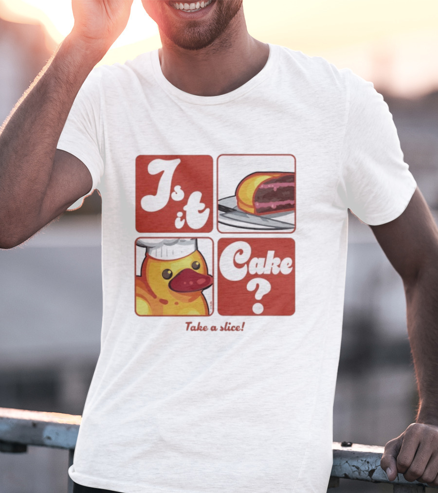 Is It Cake Rubber Ducky Chef Puzzle Blocks T-Shirt