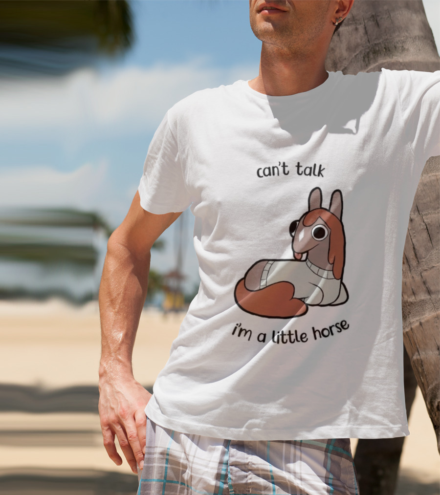 Lucah Can't Talk I'm A Little Horse Cute Cartoon T-Shirt