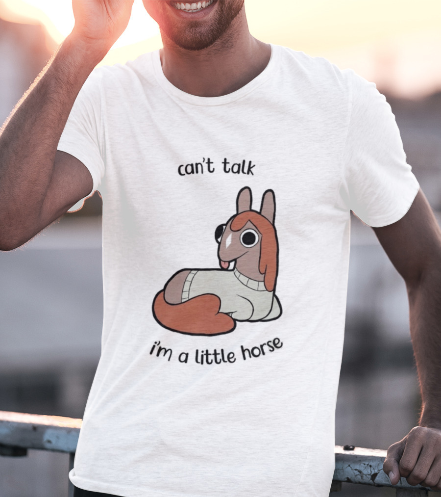 Lucah Can't Talk I'm A Little Horse Cute Cartoon T-Shirt