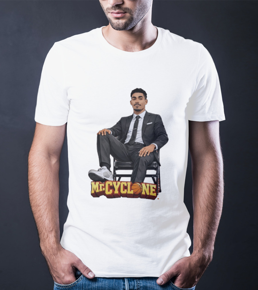 Mr Cyclone Tamin Lipsey In Suit On Chair Iowa State Cyclones T-Shirt