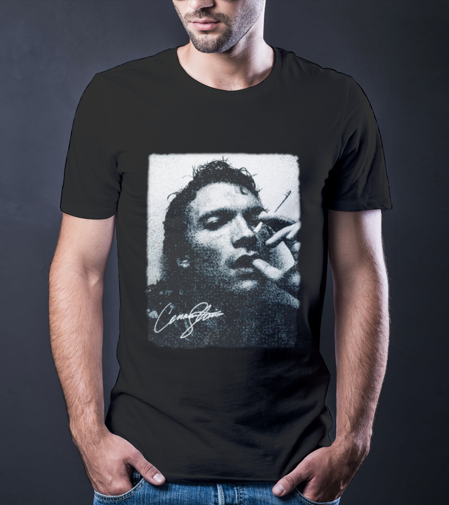Ilya Rozanov Cigarette Portrait Cursive Signature T-Shirt