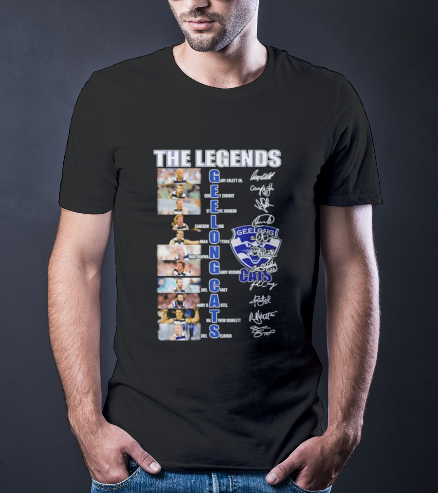 The Legends Of Geelong Cats Player Signatures And Iconic Players T-Shirt