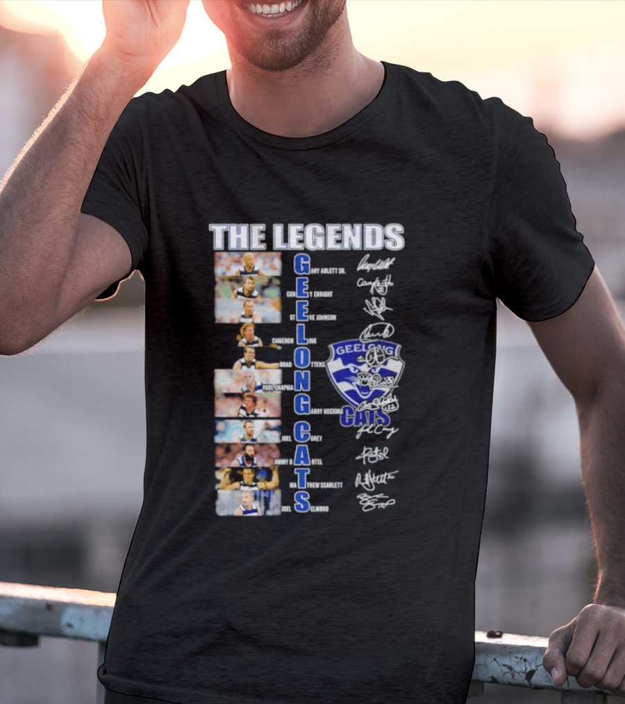 The Legends Of Geelong Cats Player Signatures And Iconic Players T-Shirt