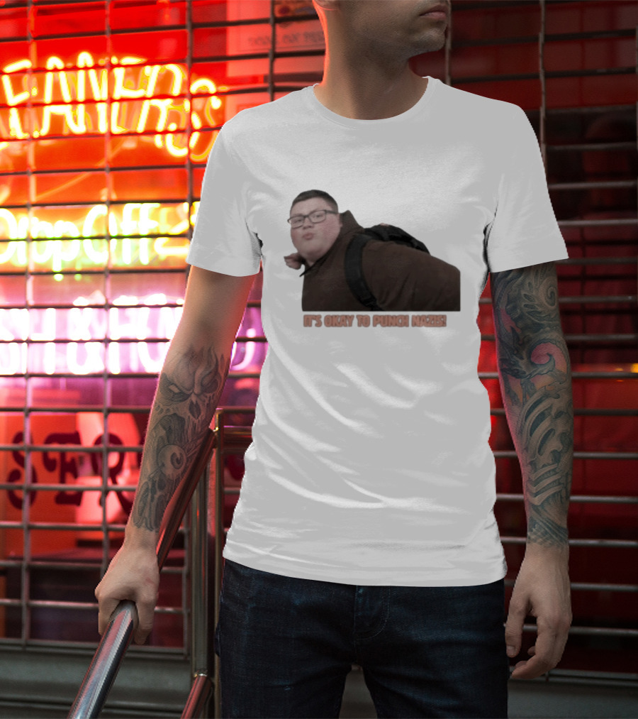 It's Okay To Punch Nazis Meme Iconic Phrase T-Shirt
