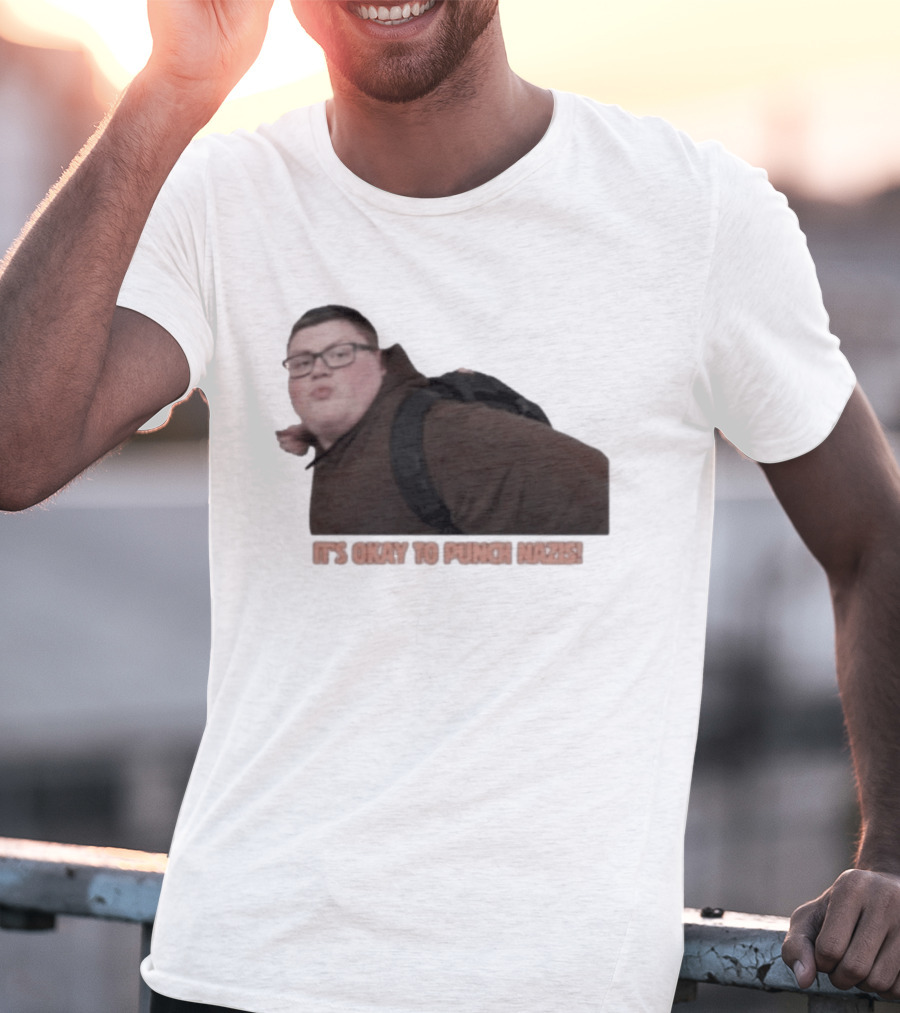 It's Okay To Punch Nazis Meme Iconic Phrase T-Shirt