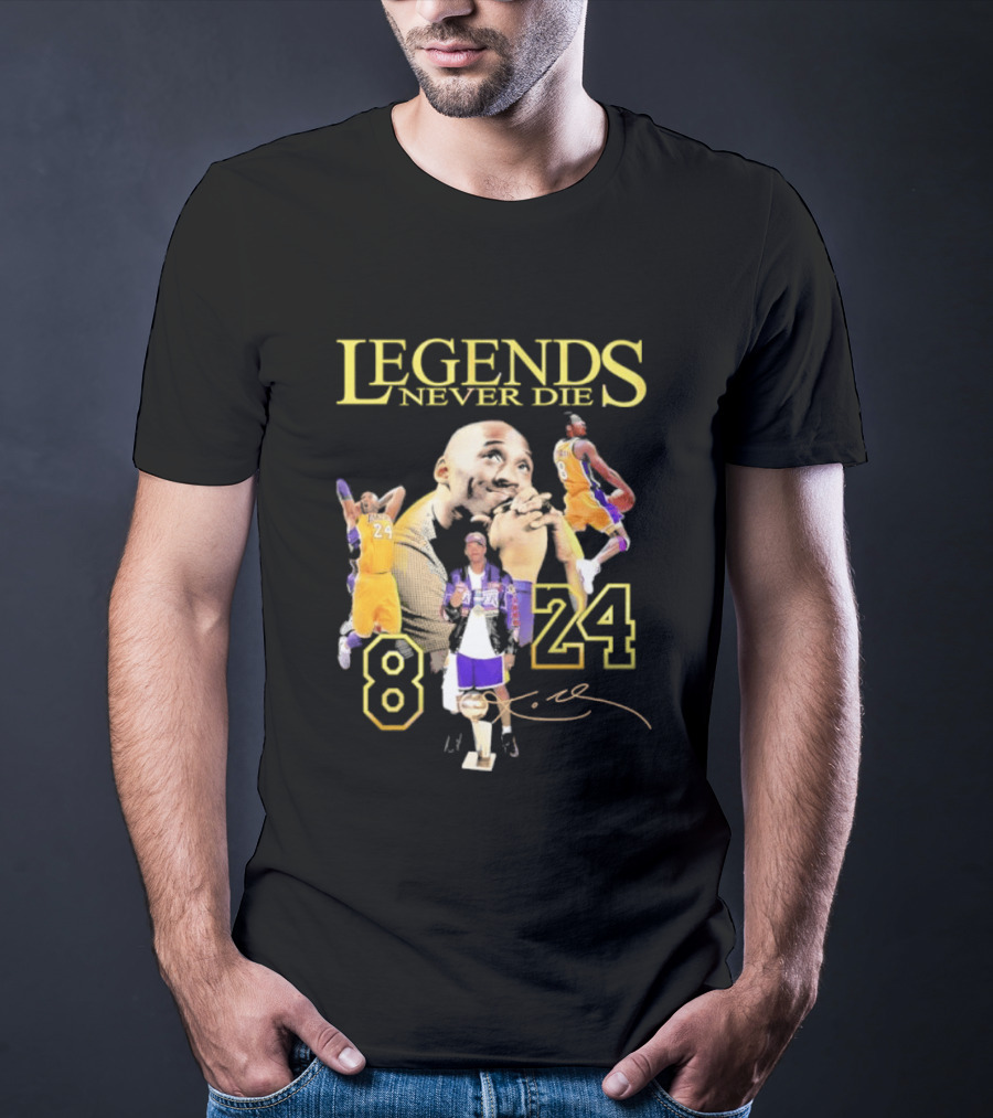 Legends Never Die Kobe Bryant 8 24 Los Angeles Basketball T-Shirt