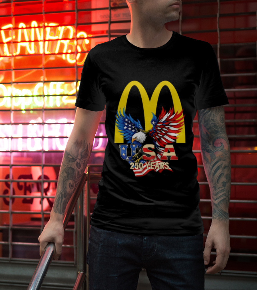 Eagle USA 250 Years McDonald's Flag Celebration T-Shirt