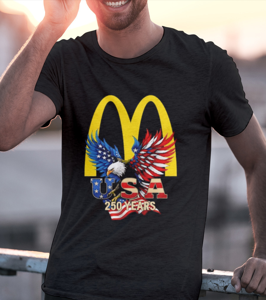 Eagle USA 250 Years McDonald's Flag Celebration T-Shirt