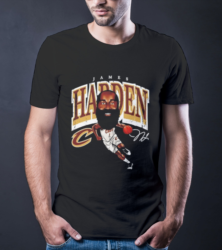 James Harden Cleveland Cavaliers Cartoon Basketball Player CA QS T-Shirt
