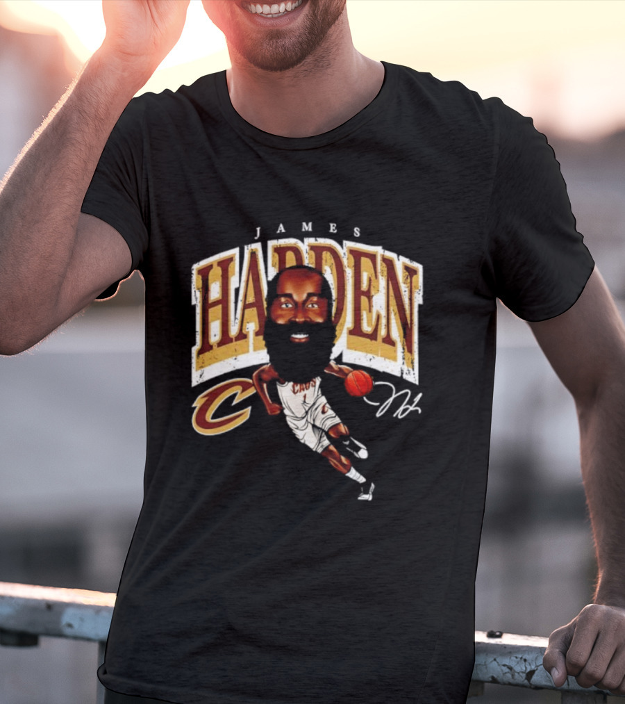 James Harden Cleveland Cavaliers Cartoon Basketball Player CA QS T-Shirt
