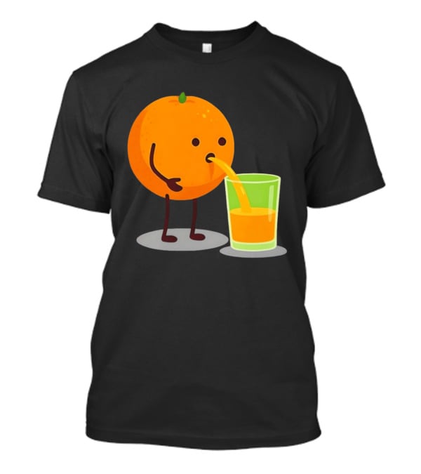 Orange Juice Squeezed Fun Cartoon T-Shirt