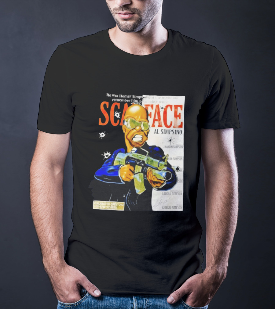 Scarface Al Simpsino Parody Available On DVD Reference T-Shirt