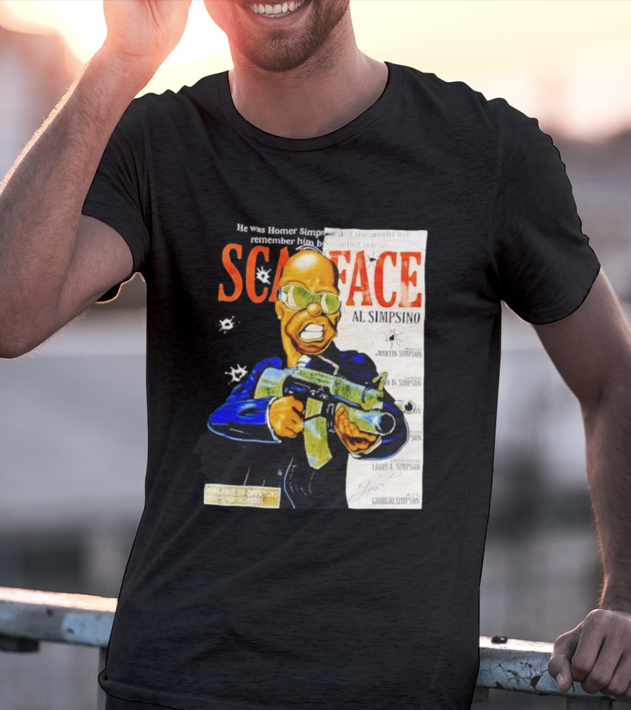 Scarface Al Simpsino Parody Available On DVD Reference T-Shirt