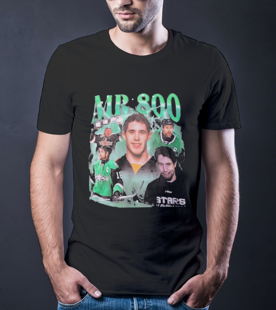 MR 800 Hockey Legends Dallas Stars Celebratory Milestone T-Shirt