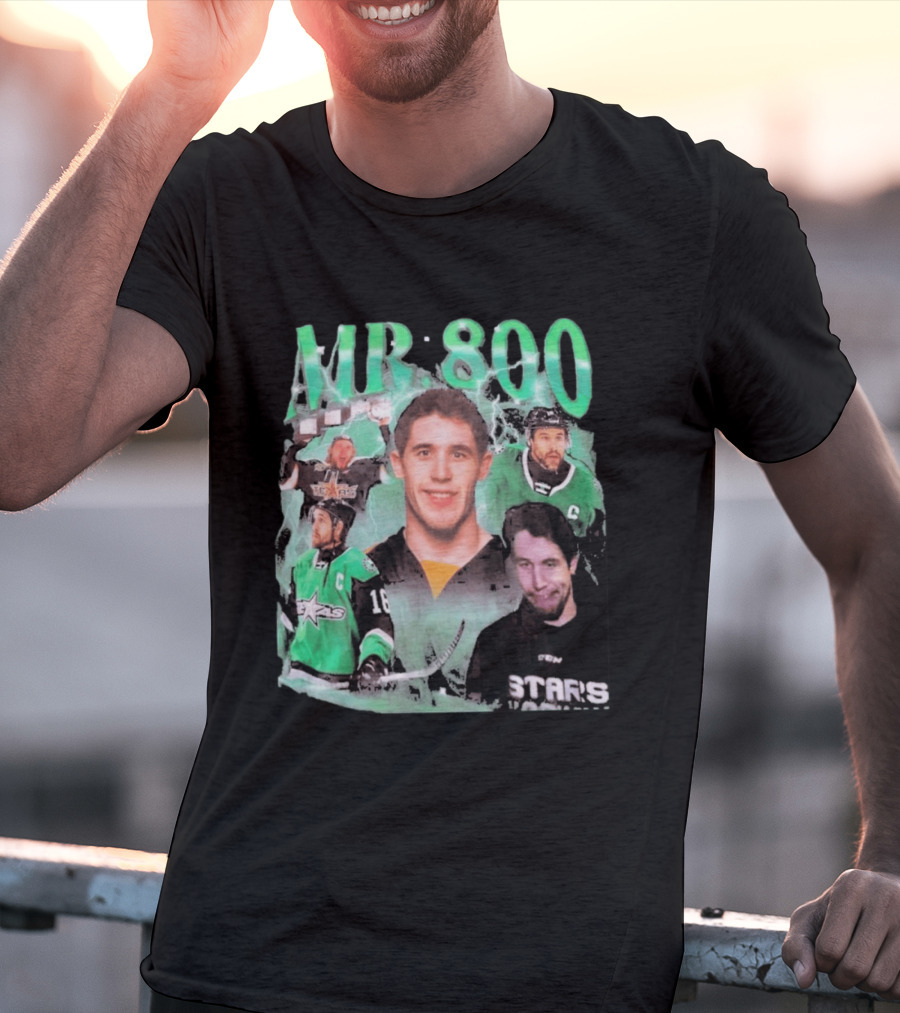 MR 800 Hockey Legends Dallas Stars Celebratory Milestone T-Shirt