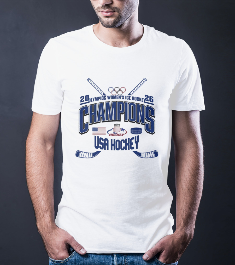 2026 Olympics Women's Ice Hockey Champions USA Hockey T-Shirt