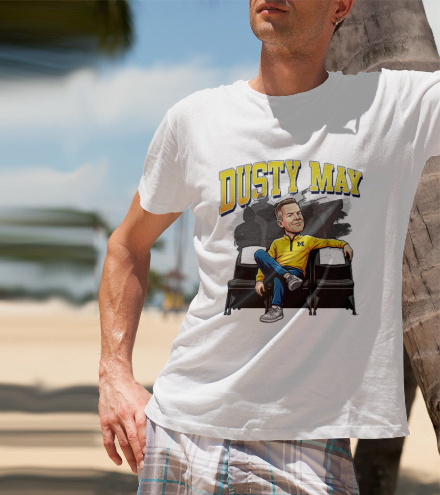 Dusty May Michigan Basketball Caricature T-Shirt